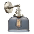 Bell Sconce shown in the Brushed Satin Nickel finish with a Plated Smoke shade