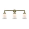 Canton Bath Vanity Light shown in the Antique Brass finish with a Matte White shade