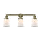 Canton Bath Vanity Light shown in the Antique Brass finish with a Matte White shade