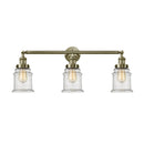 Canton Bath Vanity Light shown in the Antique Brass finish with a Seedy shade