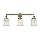 Canton Bath Vanity Light shown in the Antique Brass finish with a Seedy shade