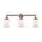 Canton Bath Vanity Light shown in the Antique Copper finish with a Matte White shade