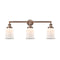 Canton Bath Vanity Light shown in the Antique Copper finish with a Matte White shade