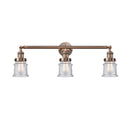 Canton Bath Vanity Light shown in the Antique Copper finish with a Seedy shade