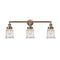 Canton Bath Vanity Light shown in the Antique Copper finish with a Seedy shade
