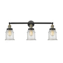 Canton Bath Vanity Light shown in the Black Antique Brass finish with a Seedy shade