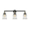 Canton Bath Vanity Light shown in the Black Antique Brass finish with a Seedy shade