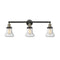 Bellmont Bath Vanity Light shown in the Black Antique Brass finish with a Seedy shade