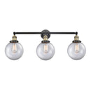 Beacon Bath Vanity Light shown in the Black Antique Brass finish with a Clear shade