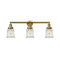 Canton Bath Vanity Light shown in the Brushed Brass finish with a Seedy shade