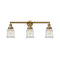 Canton Bath Vanity Light shown in the Brushed Brass finish with a Seedy shade