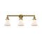 Bellmont Bath Vanity Light shown in the Brushed Brass finish with a Matte White shade