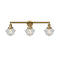 Oxford Bath Vanity Light shown in the Brushed Brass finish with a Seedy shade