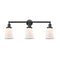 Canton Bath Vanity Light shown in the Matte Black finish with a Matte White shade