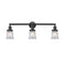 Canton Bath Vanity Light shown in the Matte Black finish with a Clear shade