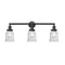 Canton Bath Vanity Light shown in the Matte Black finish with a Clear shade