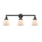 Cone Bath Vanity Light shown in the Matte Black finish with a Matte White shade