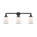 Canton Bath Vanity Light shown in the Oil Rubbed Bronze finish with a Matte White shade