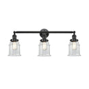 Canton Bath Vanity Light shown in the Oil Rubbed Bronze finish with a Clear shade