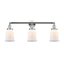 Canton Bath Vanity Light shown in the Polished Chrome finish with a Matte White shade