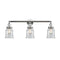 Canton Bath Vanity Light shown in the Polished Chrome finish with a Clear shade