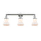 Bellmont Bath Vanity Light shown in the Polished Chrome finish with a Matte White shade