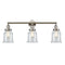 Canton Bath Vanity Light shown in the Polished Nickel finish with a Clear shade