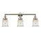 Canton Bath Vanity Light shown in the Polished Nickel finish with a Seedy shade