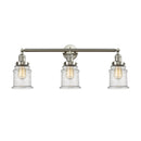 Canton Bath Vanity Light shown in the Brushed Satin Nickel finish with a Seedy shade