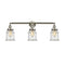 Canton Bath Vanity Light shown in the Brushed Satin Nickel finish with a Seedy shade