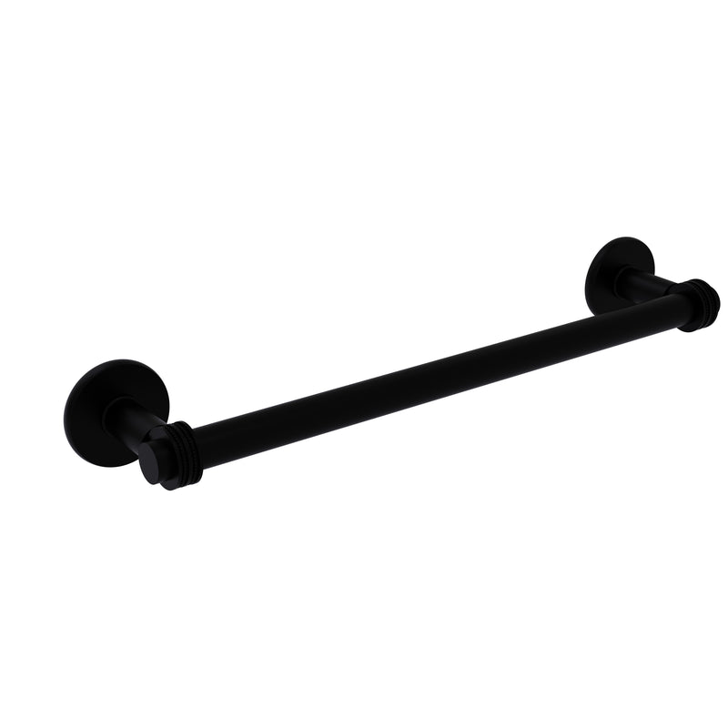 Allied Brass Continental Collection 18 Inch Towel Bar with Dotted Detail 2051D-18-BKM