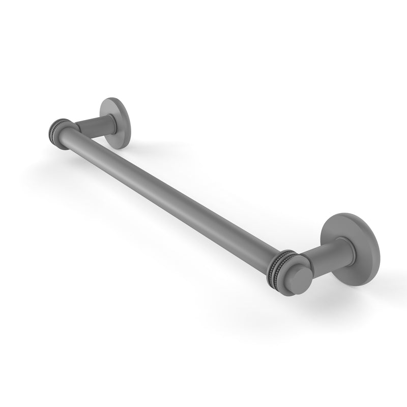 Allied Brass Continental Collection 18 Inch Towel Bar with Dotted Detail 2051D-18-GYM
