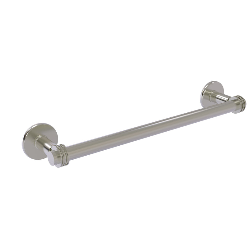 Allied Brass Continental Collection 18 Inch Towel Bar with Dotted Detail 2051D-18-SN