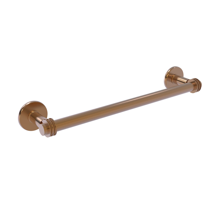 Allied Brass Continental Collection 24 Inch Towel Bar with Dotted Detail 2051D-24-BBR