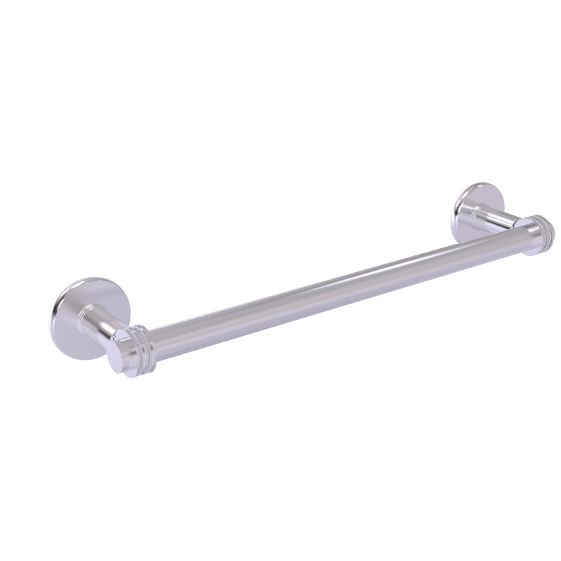 Allied Brass Continental Collection 24 Inch Towel Bar with Dotted Detail 2051D-24-SCH