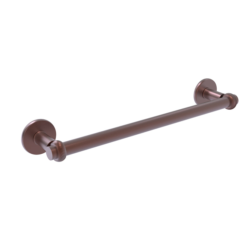 Allied Brass Continental Collection 18 Inch Towel Bar with Twist Detail 2051T-18-CA