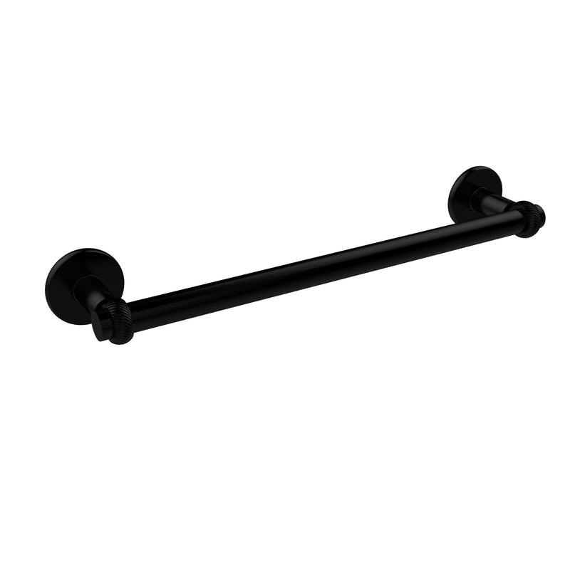 Allied Brass Continental Collection 24 Inch Towel Bar with Twist Detail 2051T-24-BKM