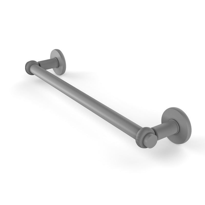 Allied Brass Continental Collection 24 Inch Towel Bar with Twist Detail 2051T-24-GYM