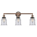 Canton Bath Vanity Light shown in the Antique Copper finish with a Seedy shade