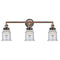 Canton Bath Vanity Light shown in the Antique Copper finish with a Seedy shade
