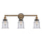 Canton Bath Vanity Light shown in the Brushed Brass finish with a Seedy shade