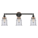 Canton Bath Vanity Light shown in the Matte Black finish with a Seedy shade