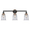 Canton Bath Vanity Light shown in the Matte Black finish with a Seedy shade