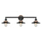Railroad Bath Vanity Light shown in the Matte Black finish with a Matte Black shade