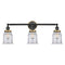 Canton Bath Vanity Light shown in the Matte Black finish with a Clear shade