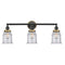 Canton Bath Vanity Light shown in the Matte Black finish with a Seedy shade