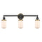 Dover Bath Vanity Light shown in the Matte Black finish with a Matte White shade