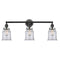 Canton Bath Vanity Light shown in the Matte Black finish with a Clear shade