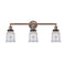 Canton Bath Vanity Light shown in the Antique Copper finish with a Clear shade