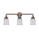 Canton Bath Vanity Light shown in the Antique Copper finish with a Seedy shade